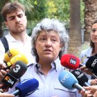 La subdirectora de Protecció Civil, Imma Solé, en una atenció als periodistes al Departament d'Interior.