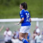 Carlota Acín, durant un partit amb l’Oviedo. - REIAL OVIEDO