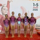 Gimnastes del Club Gimnàstic Lleida que van destacar en l’Estatal.