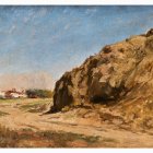 Carlos de Haes. ‘Camino de Getafe’ (Madrid). c. 1872. Oli sobre paper. Col·lecció MORERA 0058. Donació de Jaume Morera, 1924