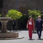 Alícia Romero, Ángel Víctor Torres i Albert Dalmau, després de la comissió bilateral. - EUROPA PRESS