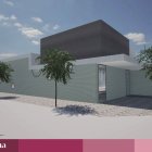 Detall de la recreació d’una façana del futur edifici. - PAERIA