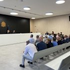 Els acusats en el cas a l’espera de rebre la sentència ahir. - ACN