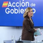 Alegría arriba a la roda de premsa després del Consell de Ministres. - EUROPA PRESS