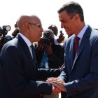 El president de Mauritània rep Sánchez al país. - EFE