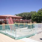 Obres a la teulada del menjador de l’escola L’Estel. ; Array