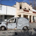 Imagen de una de las dos viviendas incendiadas en la partida Camí de Montcada.