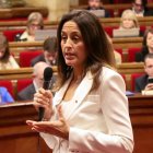 Imatge de la consellera d’Educació, Esther Niubó, en una de les seues compareixences al Parlament. - ACN