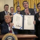 Trump commemora sis mesos del seu segon mandat al capdavant d’un país “renascut”. - EUROPA PRESS / CONTACTO / DANIEL TOROK / WHITE HOUSE