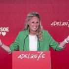 La portaveu del PSOE, Montse Mínguez, a Ferraz. - EFE/BORJA SÁNCHEZ-TRILLO