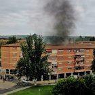 Un incendio quema en los Bloques Joan Carles de la Mariola de Lleida