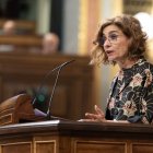 María Jesús Montero, vicepresidenta primera i ministra d'Hisenda, aquest dimarts a Madrid