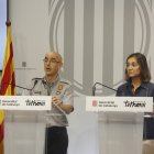 El subdirector de programes de Protecció Civil, Sergio Delgado, i la directora del Meteocat, Sarai Sarroca