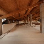 Imatge d’una de les cobertes restaurades de Santa Maria de la Plaça de Sanaüja. - SALVADOR GINÉ/GENCAT