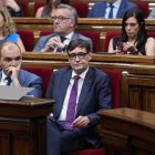 El president de la Generalitat, Salvador Illa, al Parlament de Catalunya. - DAVID ZORRAKINO / EUROPA PRESS