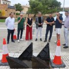 Visita ahir a les obres a la Portella. - MAGDALENA ALTISENT