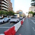 Les restriccions de trànsit per obres a la xarxa d’aigua van ocasionar retencions en hores punta. - AMADO FORROLLA
