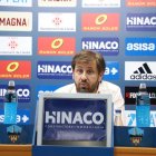 Marc Torres, en la roda de premsa que va anunciar el concurs de creditors i la continuïtat del club. - MAGDALENA ALTISENT