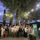 Els alcaldes i militants de Junts, amb Mònica Sales a Boada. - JUNTS