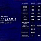 La campaña de abonados que presentó ayer el Lleida CF