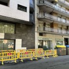 Zona afectada pel foc de dilluns a la Rambla Ferran.