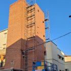 Les obres per construir l’ascensor a l’ajuntament. - A.M.