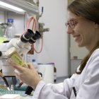 Anna Castells se incorporó en 2019 a la Unidad de Endocrinología, Diabetes y Nutrición del Instituto de Investigación Biomédica de Girona (IDIBGI), donde fundó el laboratorio de Drosophila que estudia los mecanismos que regulan la relación entre el microbioma y la depresión.