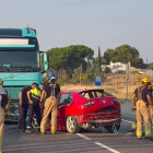 accident acoletge camio cotxe
