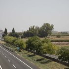 Vista dels terrenys al costat de l’autovia A-2 on està prevista la planta de biogàs de Vilagrassa. - CONSELL COMARCAL DE L’URGELL