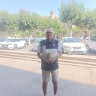 El tenista de Balaguer competeix en categoria de +85. - J. B.