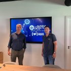 Néstor Gutiérrez, vicepresident del club, i Xavi Prats, ahir en la presentació de la campanya. - M.P.P.
