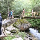Turistas en el Parque Nacional de Aigüestortes i Estany de Sant Maurici.