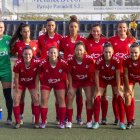 La formació inicial de l’AEM en el partit amistós del 10 d’agost passat contra el Badalona Women B. - GERARD HOYAS