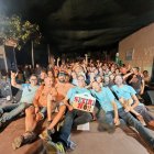 Tse-Tsé, després de l’actuació a la Nit de Rock divendres passat, a la festa major de l’Espluga Calba. - S.C.
