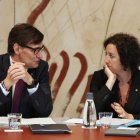 Salvador Illa i la consellera d’Economia, Alícia Romero, en una imatge d’arxiu. - ACN