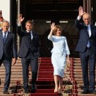 Tusk, Macron i Mertz van recolzar ahir que Moldàvia sigui a la UE. - EFE/EPA/PAWEL SUPERNAK POLAND OUT