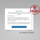 Uno de los mensajes fraudulentos.