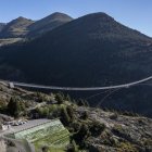 Una vista del puente tibetano situado en Andorra.