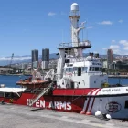 El vaixell d’Open Arms atracat dimecres al port de Santa Cruz de Tenerife. - EFE