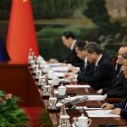 Imatge de la primera jornada de la 25 Cimera de l’Organització de Cooperació de Shanghai. - EFE