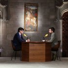 El president Salvador Illa, entrevistat al Palau de la Generalitat. - ACN