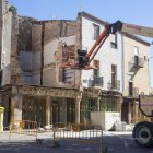 Tanques impedeixen el pas a la zona. - LAIA PEDRÓS