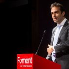 Cuerpo, intervenint ahir en un acte de Foment del Treball a Barcelona. - EUROPA PRESS