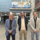Jordi Mas (Territori) amb els presidents de les dos comarques. - MARTA LLUVICH/ACN