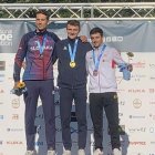 Miquel Travé, al podi primer per la dreta. - INTERNATIONAL CANOE FEDERATION