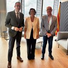 Marc Solsona, la consellera Alícia Romero i Alonso Soria. - J.GÓMEZ
