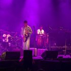 L’artista de Tàrrega Mateu Bru va ser el primer a actuar en el concert especial d’ahir. - LAIA PEDRÓS