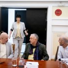 La ministra Elma Saiz es va reunir ahir amb els líders de CCOO i UGT, Unai Sordo i Josep Maria Álvarez. - A. PÉREZ MECA / EUROPA PRESS
