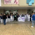 Foto d’arxiu d’una protesta de tècnics sanitaris a l’Arnau. - SEGRE