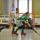 Bea Gaete, en una acció del partit d’ahir davant del Cerdanyola. - CLARA LIÁÑEZ